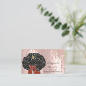 Tarjeta De Visita Loyalty Kaart 10 Punch Curly Hai Visitekaartje (Staand voorkant)