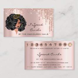 Tarjeta De Visita Loyalty Kaart 10 Punch Princess Visitekaartje