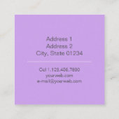 Tarjeta de Visita - Mariposas Vierkante Visitekaartje (Achterkant)