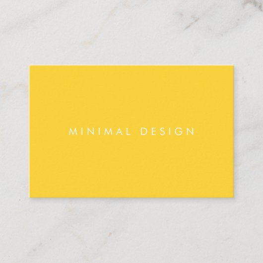 Tarjeta de visita Minimal Yellow Business Card Visitekaartje (Voorkant)