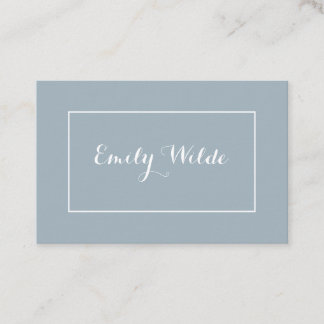 Tarjeta de visita Modern Blue White BusinessCard Visitekaartje