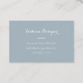 Tarjeta de visita Modern Blue White BusinessCard Visitekaartje (Achterkant)