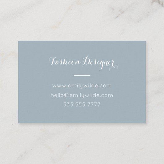 Tarjeta de visita Modern Blue White BusinessCard Visitekaartje (Achterkant)