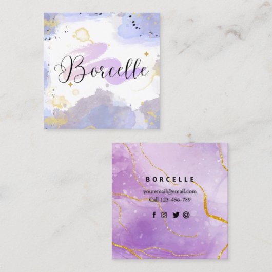 Tarjeta de Visita Moderna Contactkaartje (Voorkant / Achterkant)