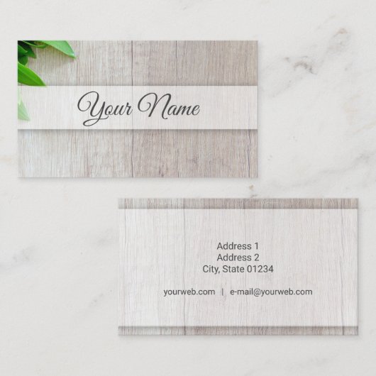 Tarjeta de visita - Natural 05 Visitekaartje (Voorkant / Achterkant)