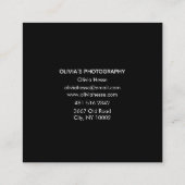 Tarjeta de visita para fotógrafo 6 Cuadrada Foto Vierkante Visitekaartje (Achterkant)