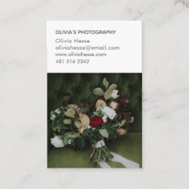 Tarjeta de visita para fotógrafo 7 Foto + Datos Visitekaartje