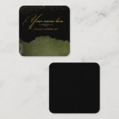 Tarjeta de visita personalizada con purpurina vierkante visitekaartje (Voorkant / Achterkant)