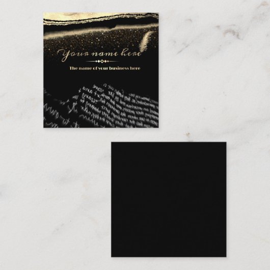 tarjeta de visita personalizada para escritor vierkante visitekaartje (Voorkant / Achterkant)