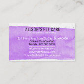Tarjeta De Visita Pet Care / Sitting services / P Visitekaartje (Achterkant)