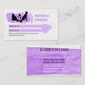 Tarjeta De Visita Pet Care / Sitting services / P Visitekaartje (Voorkant / Achterkant)