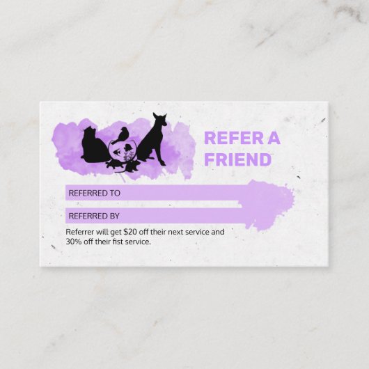 Tarjeta De Visita Pet Care / Sitting services / P Visitekaartje (Voorkant)