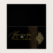 Tarjeta de visita plegada personalizada negra visitekaartje (Buitenkant ongevouwen)