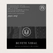 Tarjeta de visita plegada visitekaartje (Buitenkant ongevouwen)