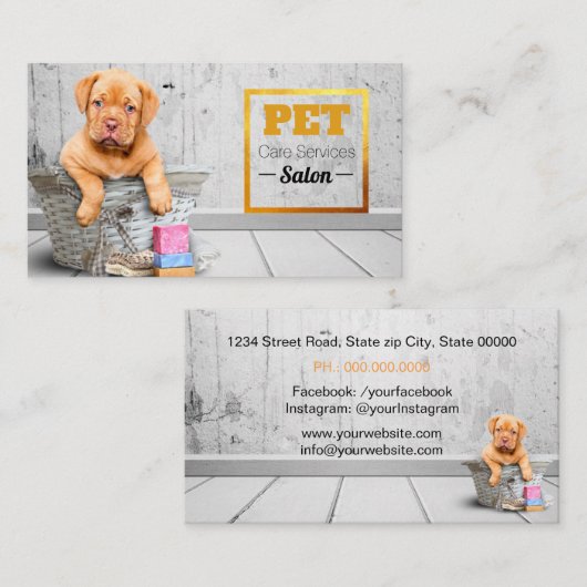 Tarjeta de visita visitekaartje (Voorkant / Achterkant)