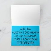 Tarjeta doble. Eres una profesora sobresaliente.  Bedankkaart (Binnen)