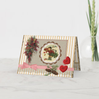 Tarjeta felicitación feliz navidad próspero feestdagen kaart