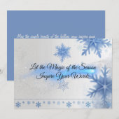 Tarjeta Felicitación Invernal con Copos de Nieve Feestdagenkaart (Voorkant / Achterkant)