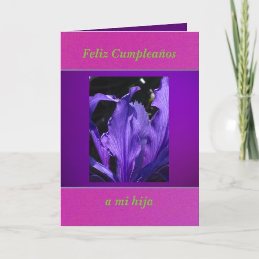 Tarjeta - Feliz Cumpleaños a mi hija Kaart (Voorkant)