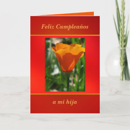 Tarjeta - Feliz Cumpleaños - Amapola de California Kaart