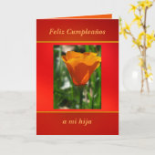 Tarjeta - Feliz Cumpleaños - Amapola de California Kaart (Gele Bloem)