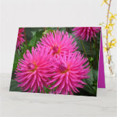 Tarjeta - Feliz Cumpleaños - Las Dalias Rosas Kaart (Gele Bloem)