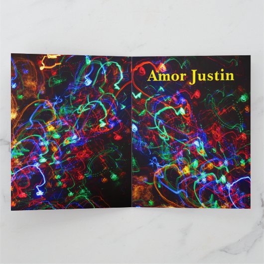 Tarjeta - Feliz Cumpleaños - Todas Luces en Kleur Kaart (Binnen)