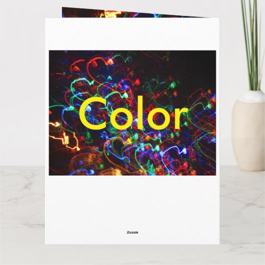 Tarjeta - Feliz Cumpleaños - Todas Luces en Kleur Kaart (Achterkant)