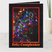 Tarjeta - Feliz Cumpleaños - Todas Luces en Kleur Kaart (Voorkant)