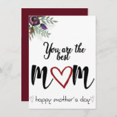 Tarjeta Feliz día de las madres Notitiekaartje (Voorkant / Achterkant)