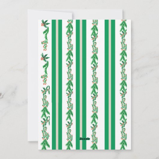 Tarjeta Festiva Border Ribbon Bow Feestdagenkaart (Achterkant)