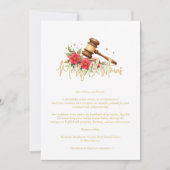 Tarjeta Festiva Elegant Christmas Law Gavel for Co Feestdagenkaart (Voorkant)