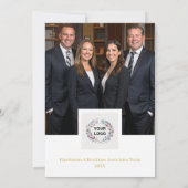 Tarjeta Festiva Elegant Christmas Law Gavel for Co Feestdagenkaart (Achterkant)