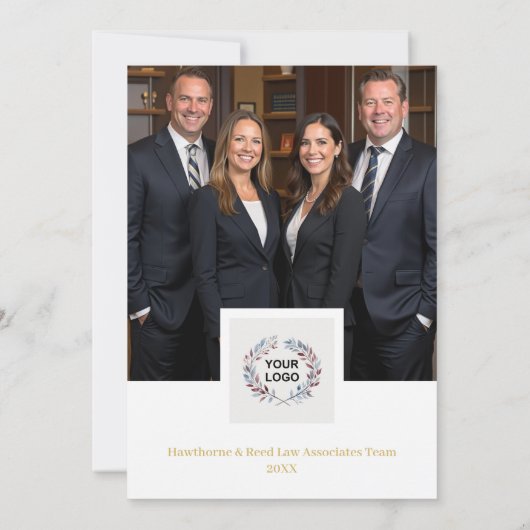 Tarjeta Festiva Elegant Christmas Law Gavel for Co Feestdagenkaart (Achterkant)