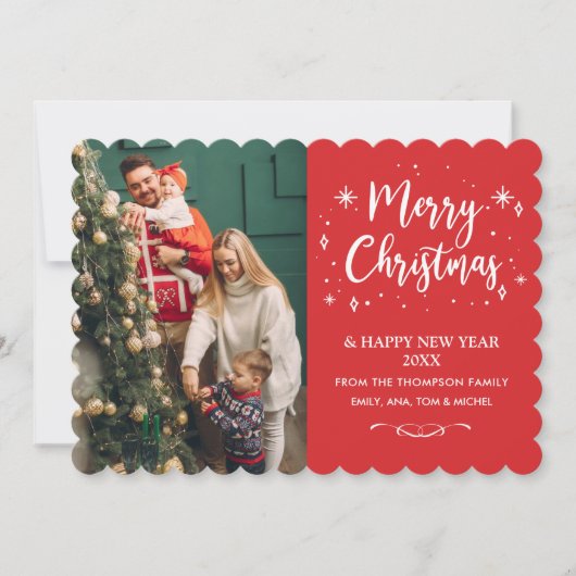 Tarjeta Festiva Family Christmas Cookie photo Card Feestdagenkaart (Voorkant)