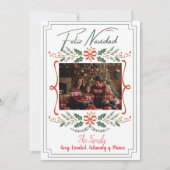 Tarjeta Festiva Navidades de Botánico Mistletoe Feestdagenkaart (Voorkant)