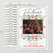 Tarjeta Festiva Navidades de Botánico Mistletoe Feestdagenkaart (Voorkant / Achterkant)