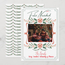 Tarjeta Festiva Navidades de Botánico Mistletoe Feestdagenkaart