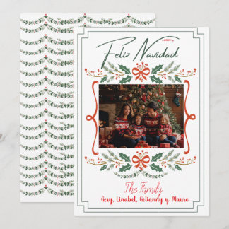 Tarjeta Festiva Navidades de Botánico Mistletoe Feestdagenkaart