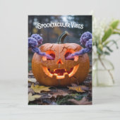 Tarjeta Halloween - Vibraciones espeluznantes Feestdagenkaart (Staand voorkant)