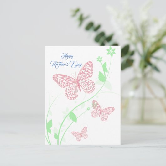 Tarjeta - Happy Moederdag - Mariposas Briefkaart (Staand voorkant)