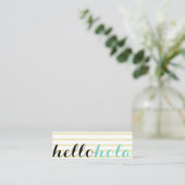 Tarjeta Hola intérprete traductor profesor idiomas Mini Visitekaartje (Staand voorkant)