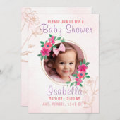 Tarjeta invitación Baby Shower Kaart (Voorkant / Achterkant)