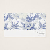 Tarjeta magnolias azules visitekaartje (Achterkant)