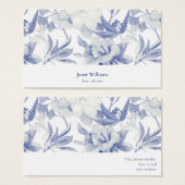 Tarjeta magnolias azules visitekaartje (Voorkant /achterkant)