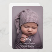 Tarjeta nacimiento bebé aankondiging (Voorkant / Achterkant)