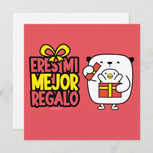 Tarjeta Navidad│Eres mi mejor regalo Feestdagenkaart (Voorkant / Achterkant)