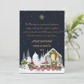 Tarjeta Navidad Nombre Editable Expresso Polar Elf Feestdagenkaart (Staand voorkant)