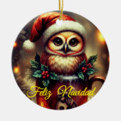 Tarjeta Navideña  Keramisch Ornament (Voorkant)