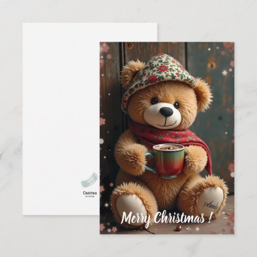 Tarjeta Navideña Teddy #2 Bedankkaart (Voorkant / Achterkant)